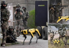 “Boston Dynamics”in robot itləri döyüş ssenarilərində sınaqdan keçirilir -  FOTOLAR